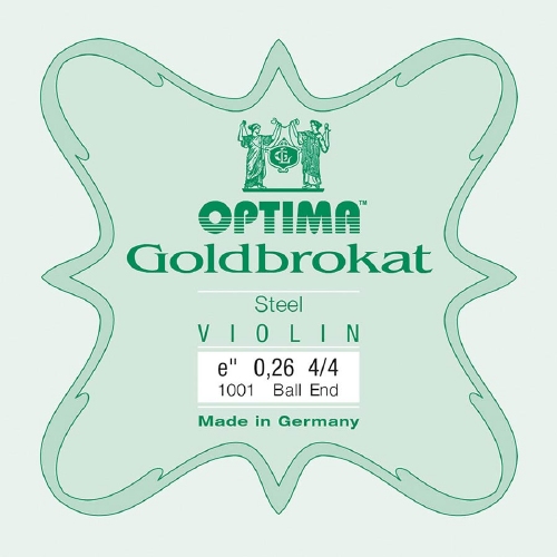 Optima Goldbrokat E-1 string for violin 4/4, steel, ball end