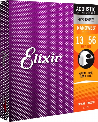 Elixir Nanoweb Brons 80/20 snaren voor akkorestische gitaar