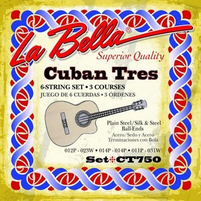 La Bella World Folk 6-string set Cuban tres